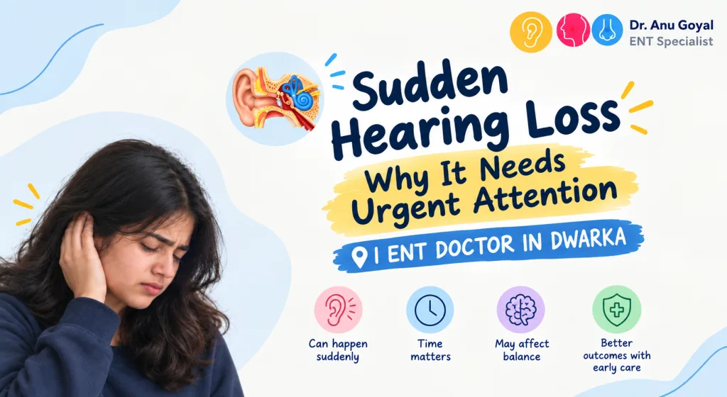 Sudden Hearing Loss: Why It Needs Urgent Attention | ENT Doctor in Dwarka